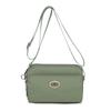 Borsa piccola da donna, borsa a tracolla, in nylon, quadrata, multitasche, tinta unita