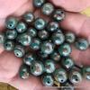 Natural 10mm Green Tiger Tooth Tibetan Dzi Agate Beads - Loose Accessories