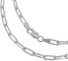 Gin No Long Azuki Bean Length Width Silver Necklace Necklace Chain Only [Shinjuku Kura] Chain, 4-sided Cut, 40-60cm (60cm), Approx. 3.8mm, 925, Chain,