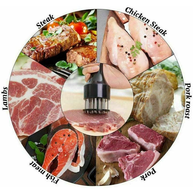 1 PC Stainless Steel Meat Tenderizer, 2025 New Stainless Steel Meat Tenderizer Needle 21 Pin Steak BBQ Kitchen Cooking Tool