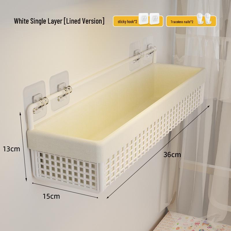 Punch-free Wall Shelf: Bedside Storage for Dorms & Bunks