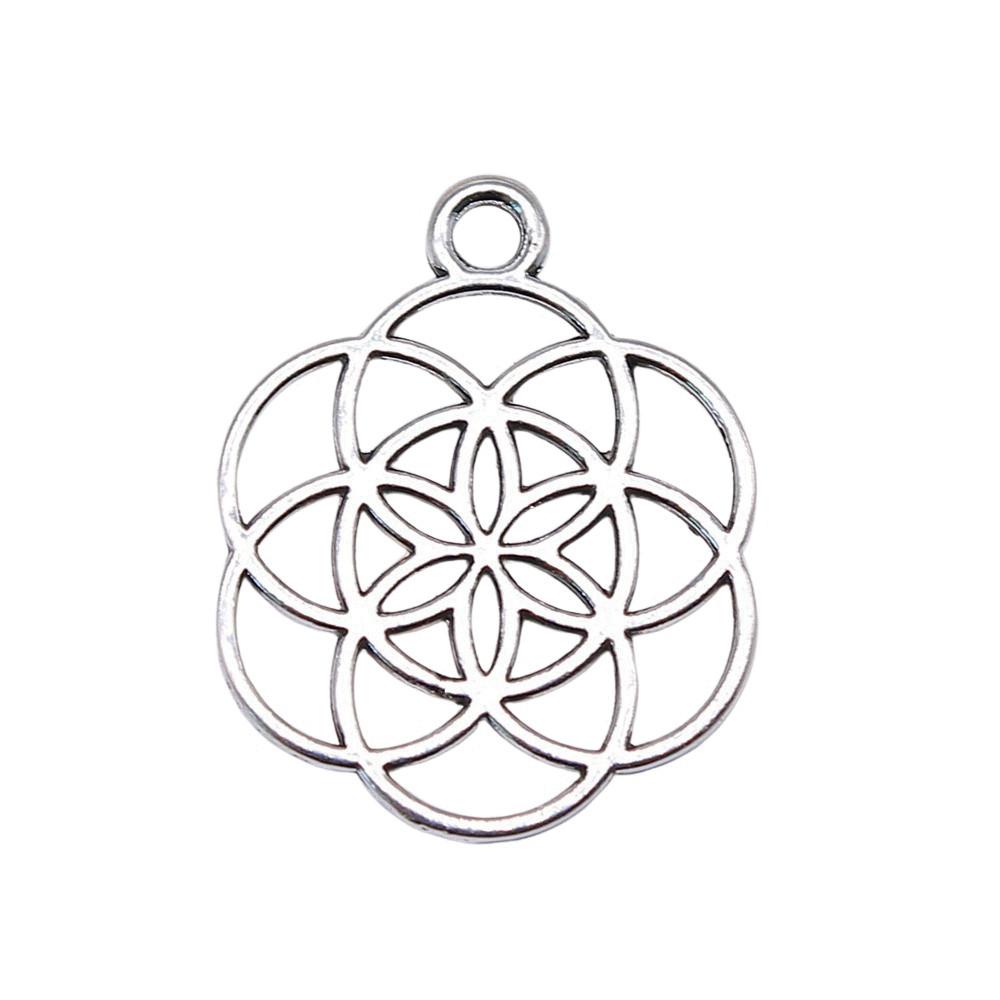 Flowers Of Life Charms Vintage Alloy Pendants For Nature Inspired Jewelry Making