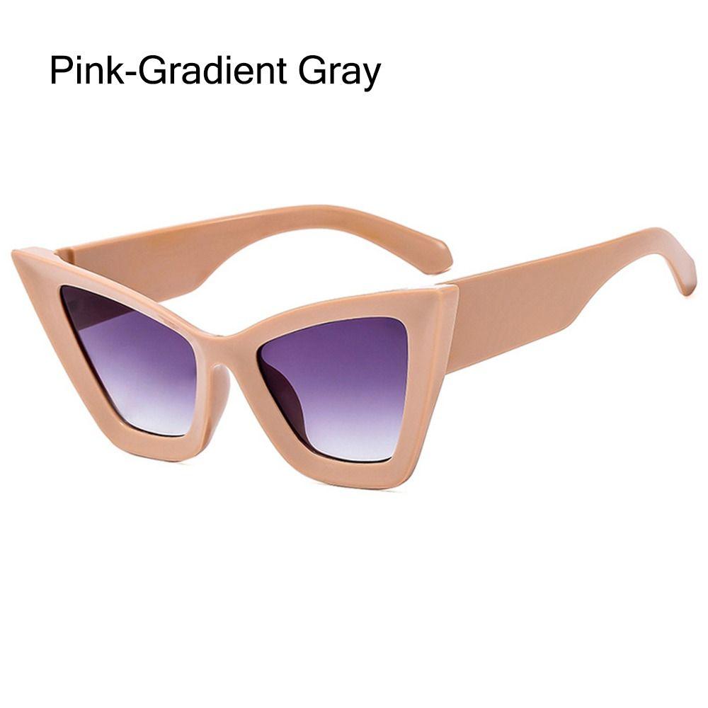 

Trendy Oversized Cat Eye Sunglasses Uv400 Beach Travel Punk Sun Glasses Streetwear Eyewear For Women & Men