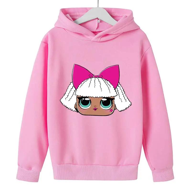 4-14 Ετών Παιδικά Βαμβακερά lolsurprise Φούτερ με Κουκούλα Χαριτωμένο Φούτερ Μακρυμάνικο Παιδικά Ρούχα Αγόρια/Κορίτσια Cool Χαριτωμένα Παιδικά Μπλουζάκια