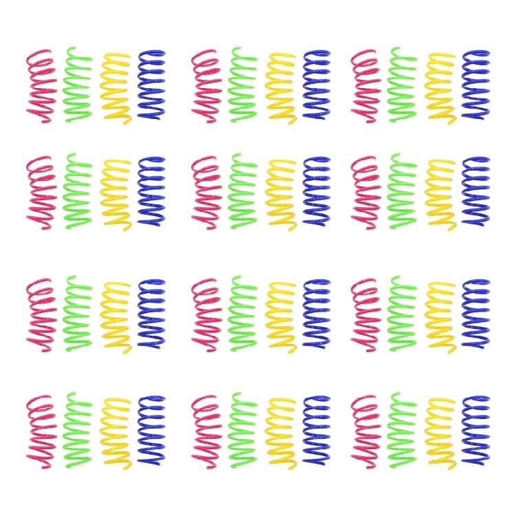 

48lots Kittens Wide Durability Heavy Gauges Cats Spring Toy Colorful Spring Cats Pet Toy Coils Spirals Spring 1