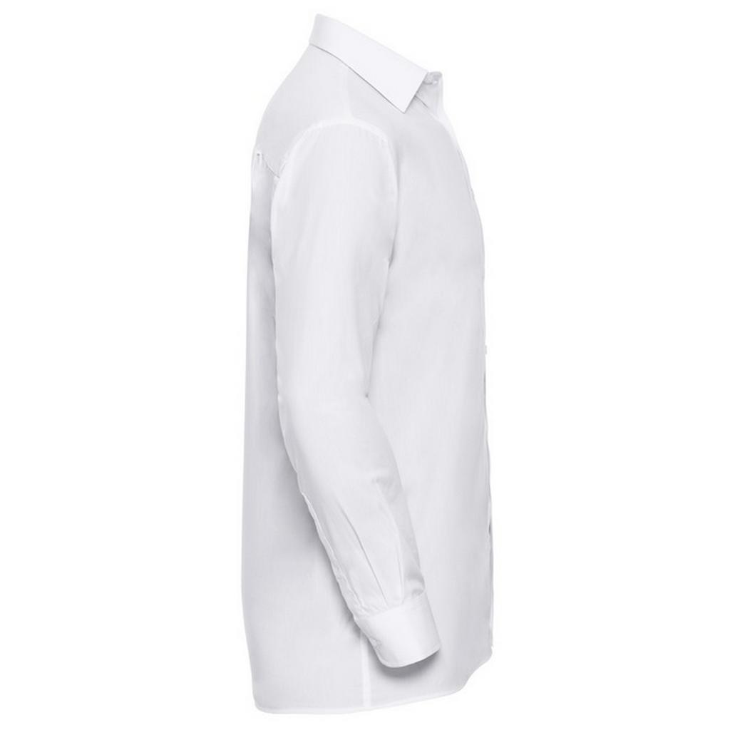 Russell Collection Mens Cotton Poplin Long-Sleeved Shirt