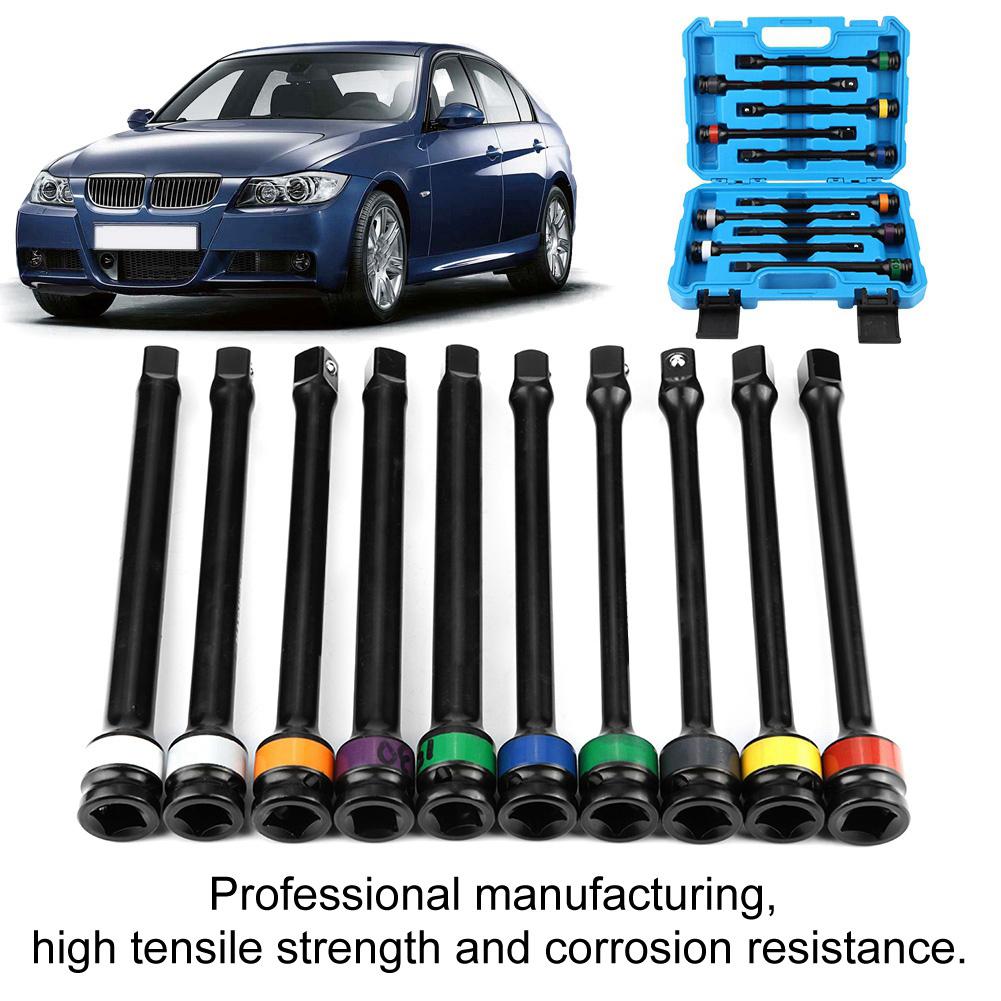 10PCS 1/2 Drive Stick Limiter Extension Bar Set, Color Coded Engraved Settings with Calibration, for Fitment