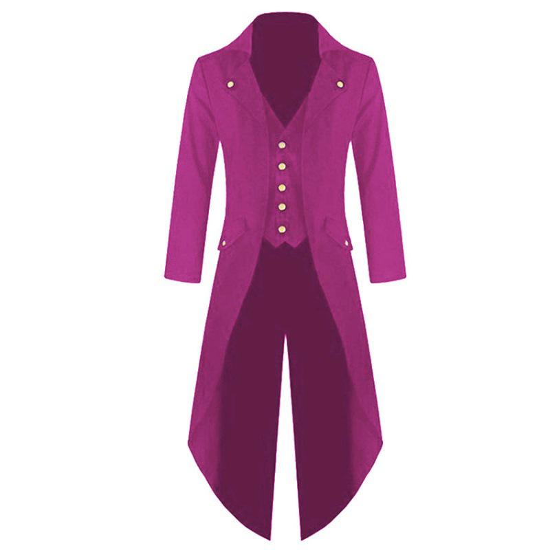 2023 Men's Steampunk Gothic Overcoat Trench Jacket Retro Formal BC7928