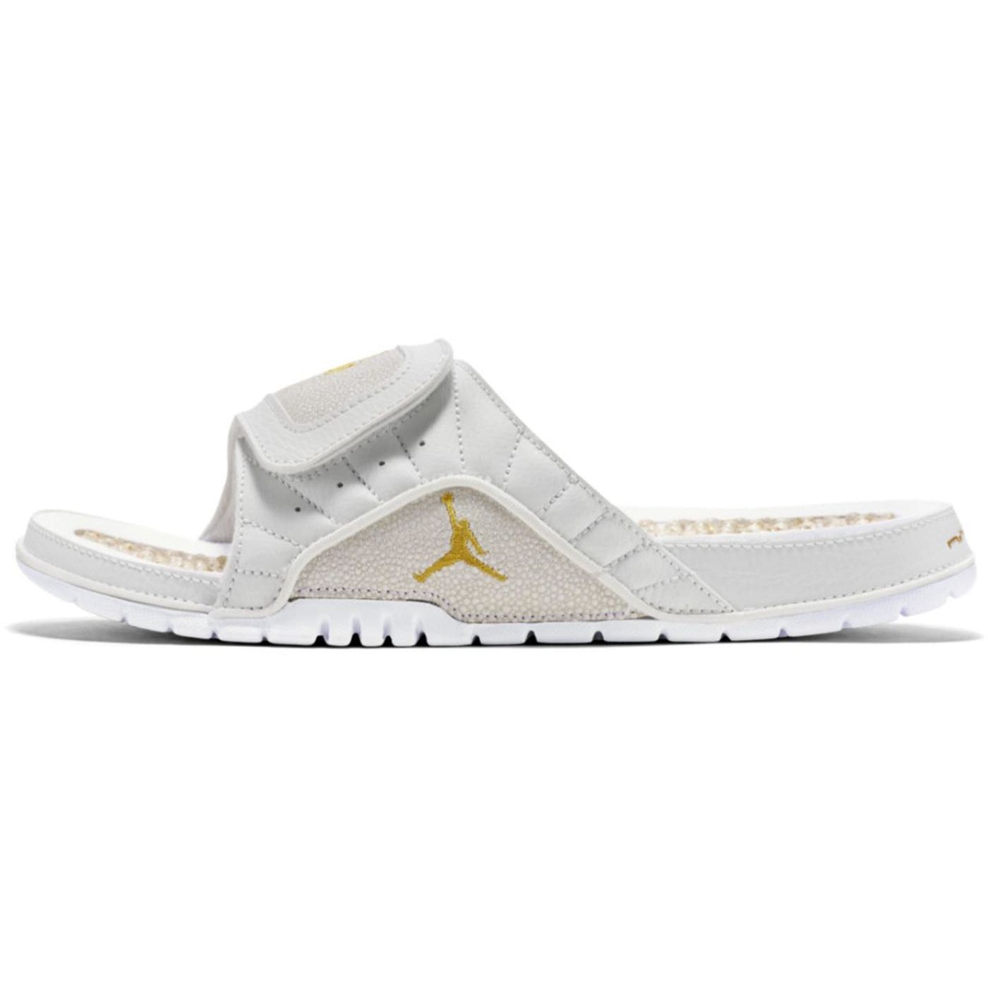 

OVO x Air Jordan Hydro 7 Retro Slide White Мужские сандалии Metallic-Gold-White 873907-102