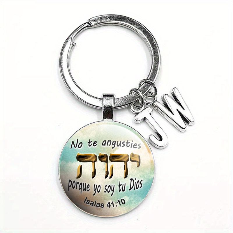 JW Alphabet Er Wird JWORG Zeit Edelstein Schlüsselanhänger JW Schlüsselanhänger Jesus Schlüsselanhänger
