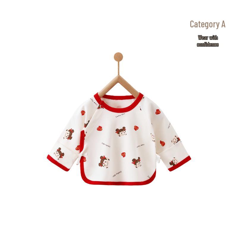 Neugeborenes T-Shirt aus reiner Baumwolle ohne Etikett – Frühling/Herbst Stil