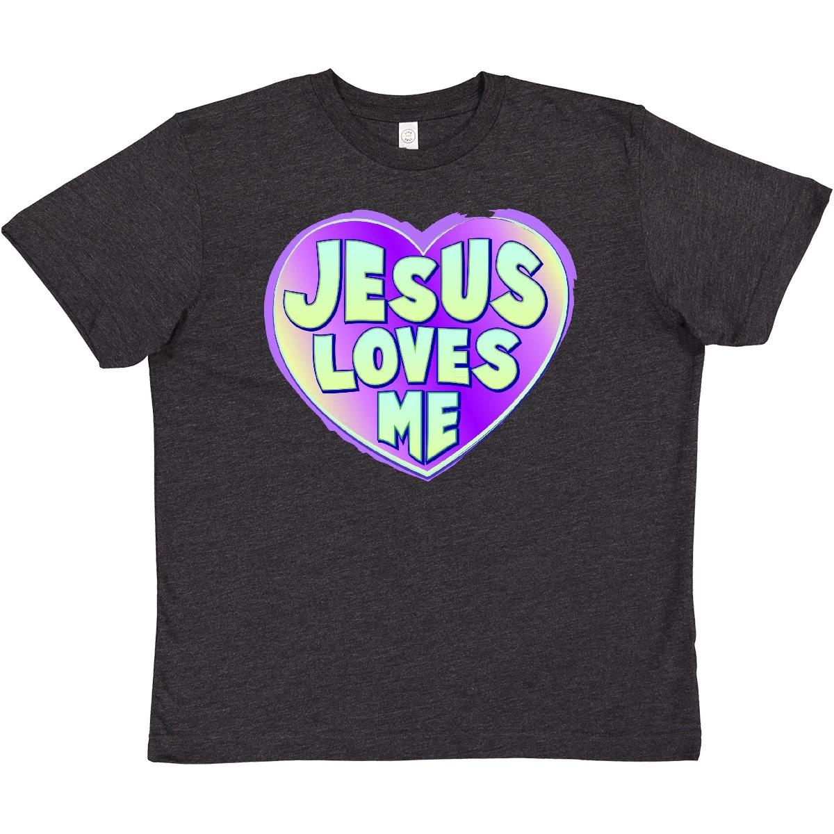 Inktastic Jesus Loves Me Youth T-Shirt Christ Lord Christian Holy Love Faith Tee 110