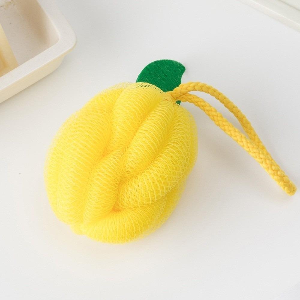 New Fruit Vegetable Series Bath Ball Towel Hangable Cartoon Face Cleaning Ball Skin-friendly Soft Shower Cleaning Tool Bath Time