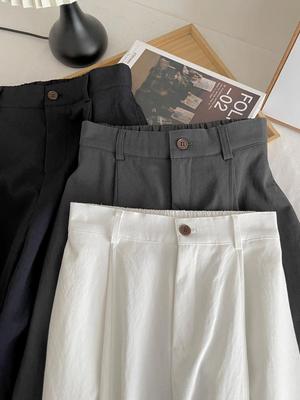 Temperament Women's 2026 New Loose Straight Leg Casual Pants with Elastic Waist - Wide Leg Relaxed Fit.