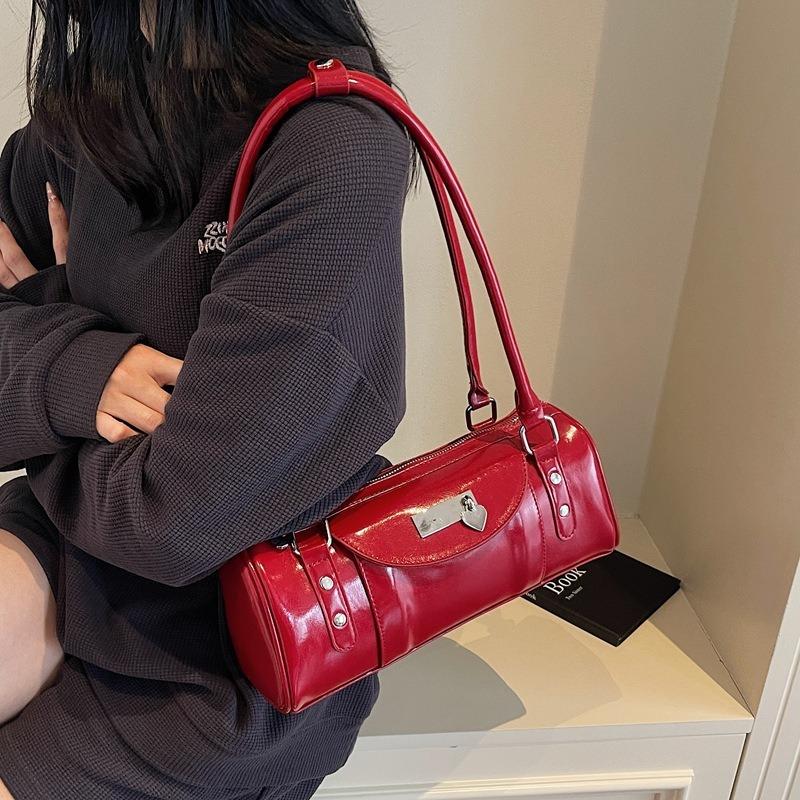 Premium Bowling Handbag Women's New Fashion Versatile Simple Commuter Shoulder Pillow Bag