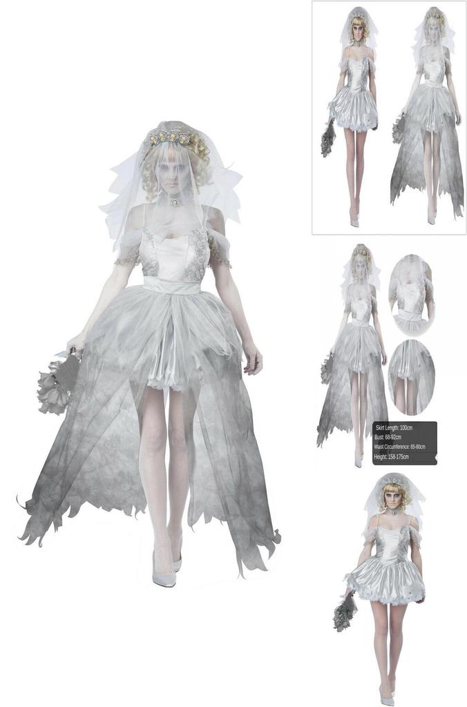 Stunning Ghost Bride Dress For Halloween And Cosplay Costume Events