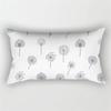 Patchwork Grey Geometric Pattern Print Decoration Bedroom Living Room Office Waist Support Home Rectangular Pillowcase