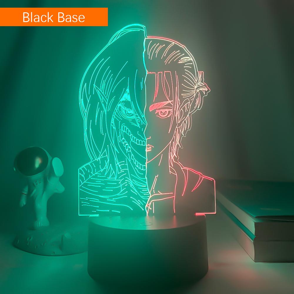 

Двухцветная 3D-лампа для геймера в стиле аниме, светодиодный ночник, 7/16 цветов, пульт дистанционного управления, фигурки для дома, спальни, лампы, декоративный подарок No Remote Control чёрный