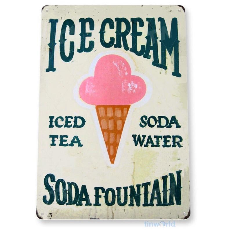 Vintage Metal Tin Sign Kitchen Bar Cafe Wall Decor
