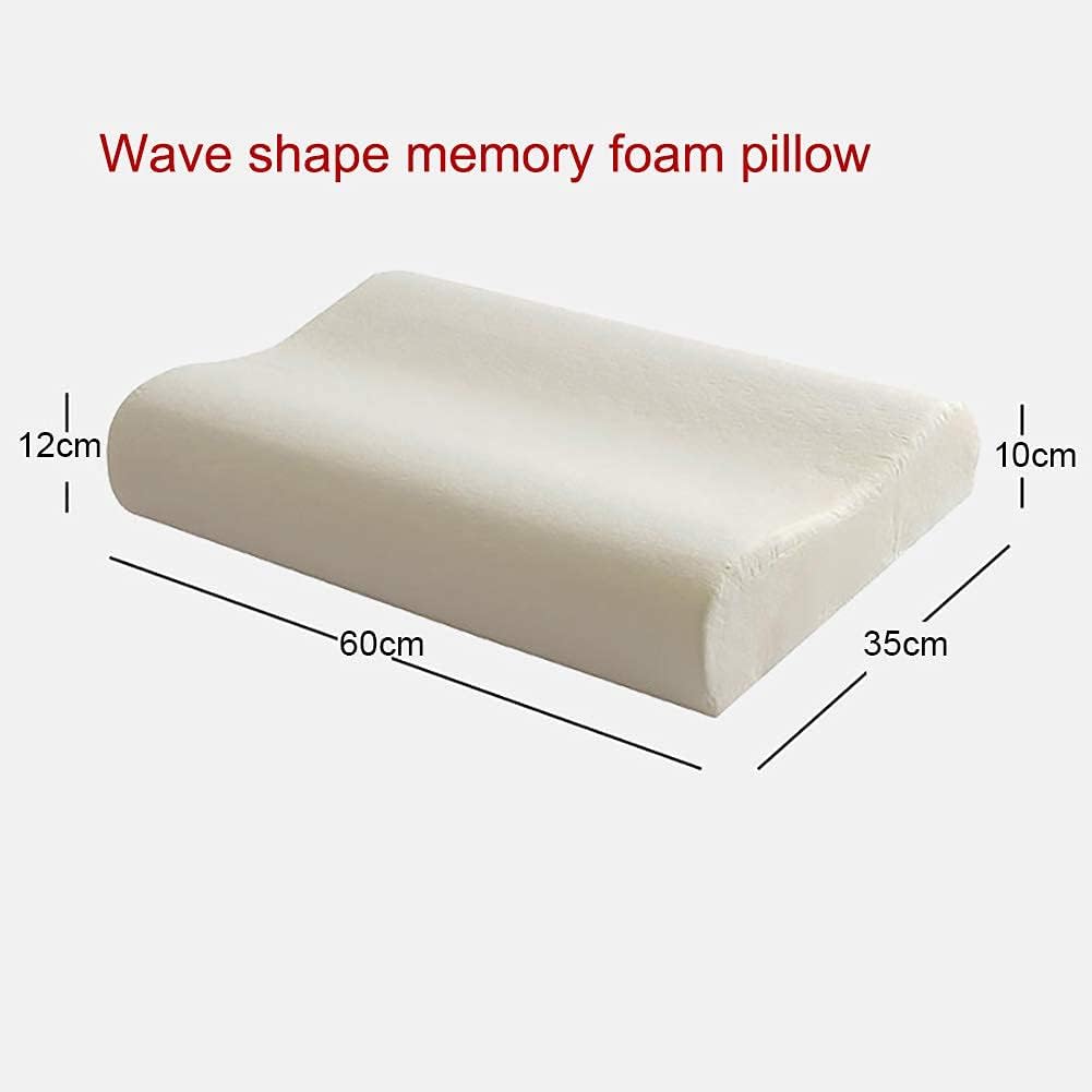 Plaid Print Cotton Pillow Case Covers for Contour Neck Memory Foam Pillow Pillowcase with Zipper (Grey Feather)
