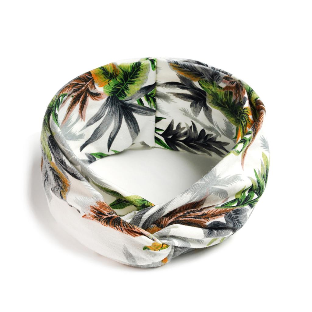 Bohemian Cross Knotted Headband Gypsy Yoga Sports Headband Wide Female Stretch Headband