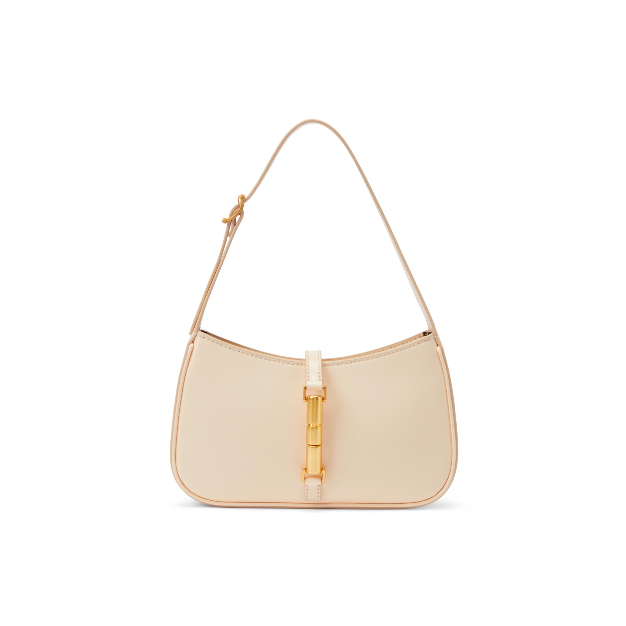 

New CHARLES&KEITH PU Shoulder Bag Handbag Shoulder Bag Medium Size Women s Beige Beige CK2-20151158-1 23.1*5.1*13.0CM