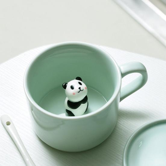 Hrnek na vodu s 3D efektem Nádherná keramická kreativní dekorace Animal Decor Milk Cup Home