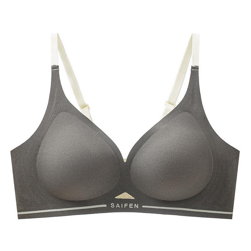New jelly soft support V-neck underwear small chest gathering non-marking anti-sagging non-magnetic nude bra cover