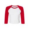 Bella + Canvas Womens/Ladies Baby Micro-Rib Raglan 3/4 Sleeve T-Shirt