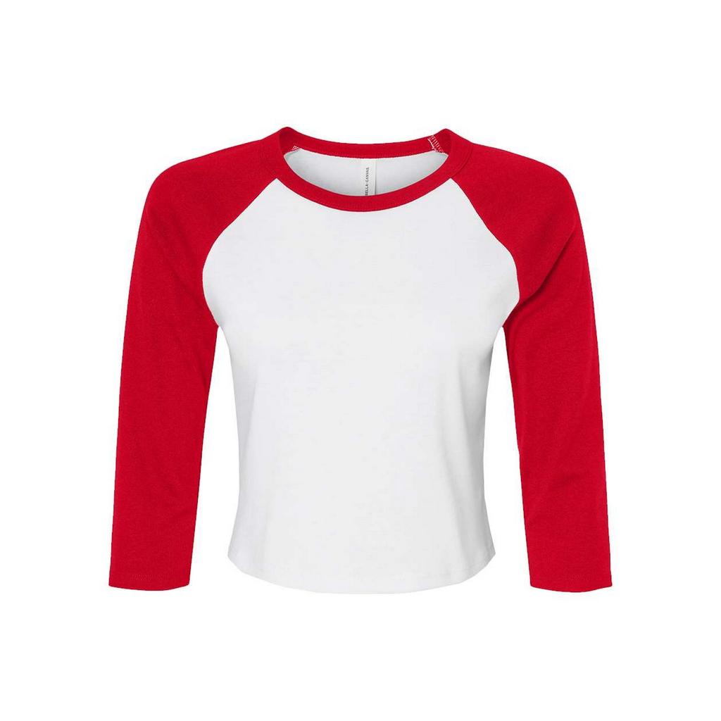Bella + Canvas Womens/Ladies Baby Micro-Rib Raglan 3/4 Sleeve T-Shirt