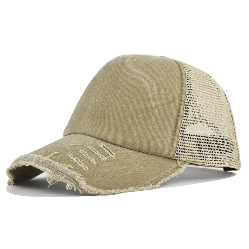 Custom Unisex Washed Retro Cotton Outdoor Sport Printing Logo Trucker Hats Distressed Vintage 6 Panel Blank Plain Baseball Caps