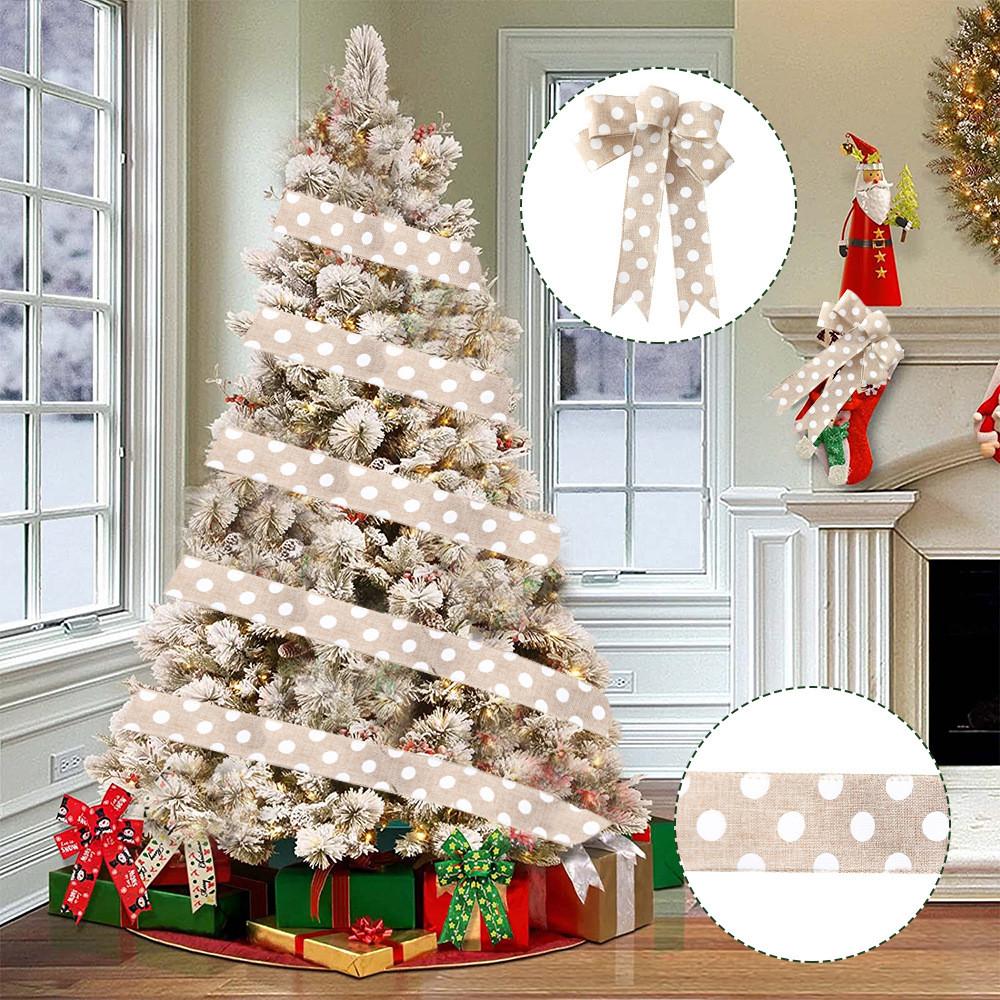 Versatile Wired Christmas Ribbon Available In Multiple Lengths For Crafting Holiday