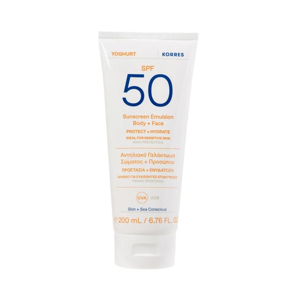 KORRES Sunscreen Emulsion Yogurt Body & Face SPF50, 200ml