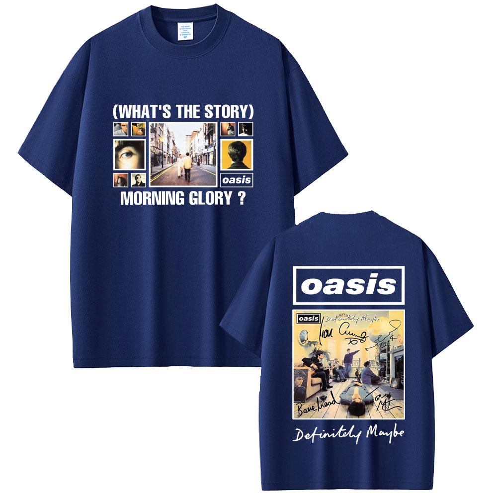 British Rock Band Oasi May Definitely Wear T-shirts for Men and Women, Cotton Casual Retro Short Sleeved Streetwear