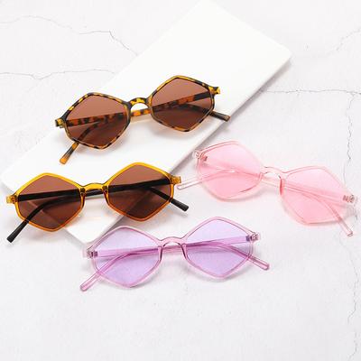 2026 Women Rhombus Sunglasses Clear Blue Sun Glasses Irregular Vintage Small Frame Goggle Uv400 Ladies Oculos Gafas De Sol