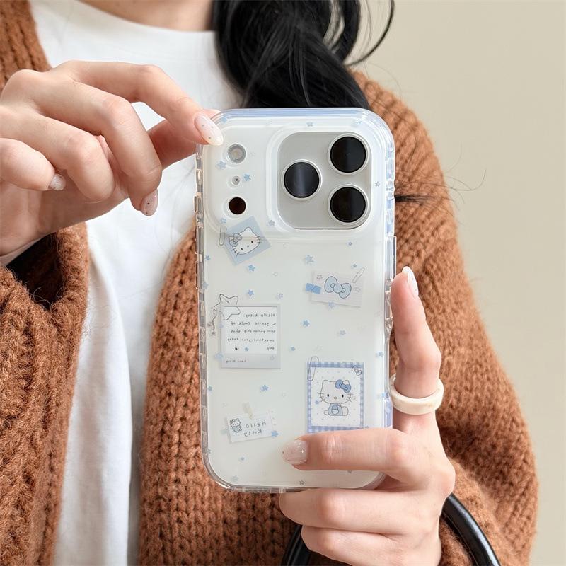 

Blue Star Cat Stickers for iPhone 14/15/16 Pro Max Cases 15 Pro Max