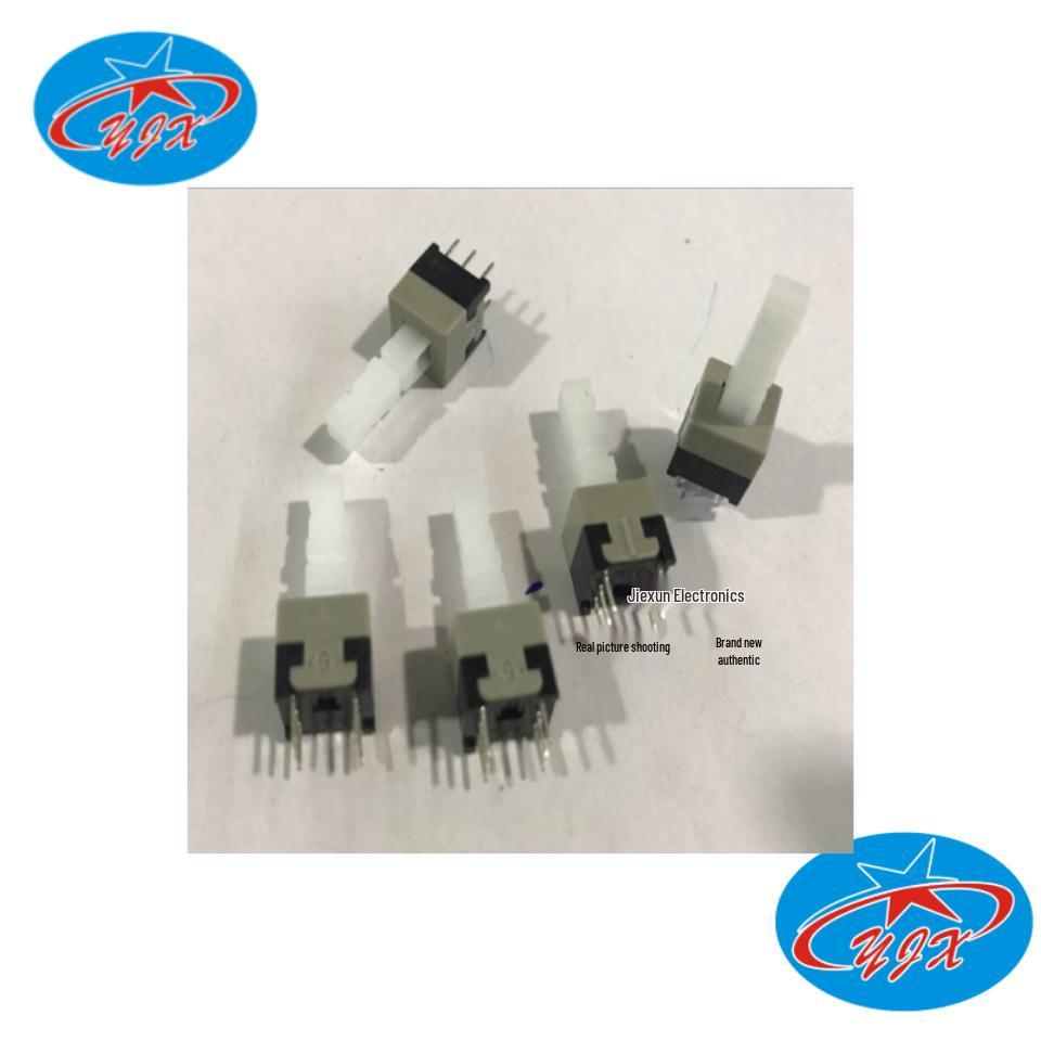 

Double Row 6-Pin 8.5x8.5 Self-Locking Switch, Long Handle Power Button, No-Lock, Keyed, Height 22mm.