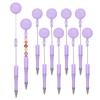 PATIKIL 10pcs Bead Pens Retractable Badge Reel Bead Pens Bulk Beads Ballpoint Pens Black Ink for DIY Making Office Workers Waitresses Writing