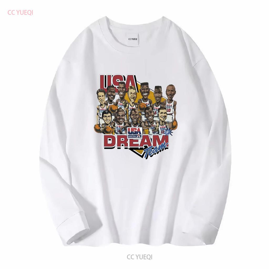 Vintage Style 1992 Basketball T Shirt 90s Dream Team Usa Vintage Washed Unisex Graphic Top For Everyday Wear Breathable