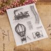 Railway Transparent Stamp Clear Stamp for Card Making Scrapbooking Album Photo Decorations Train Silicone Stamp Seals