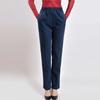 GMXIA Middle-aged and Elderly Women's Pants, Spring and Summer Mom Jeans, Large-sized Stretch, High-waisted, Loose Harem Straight-leg Pants