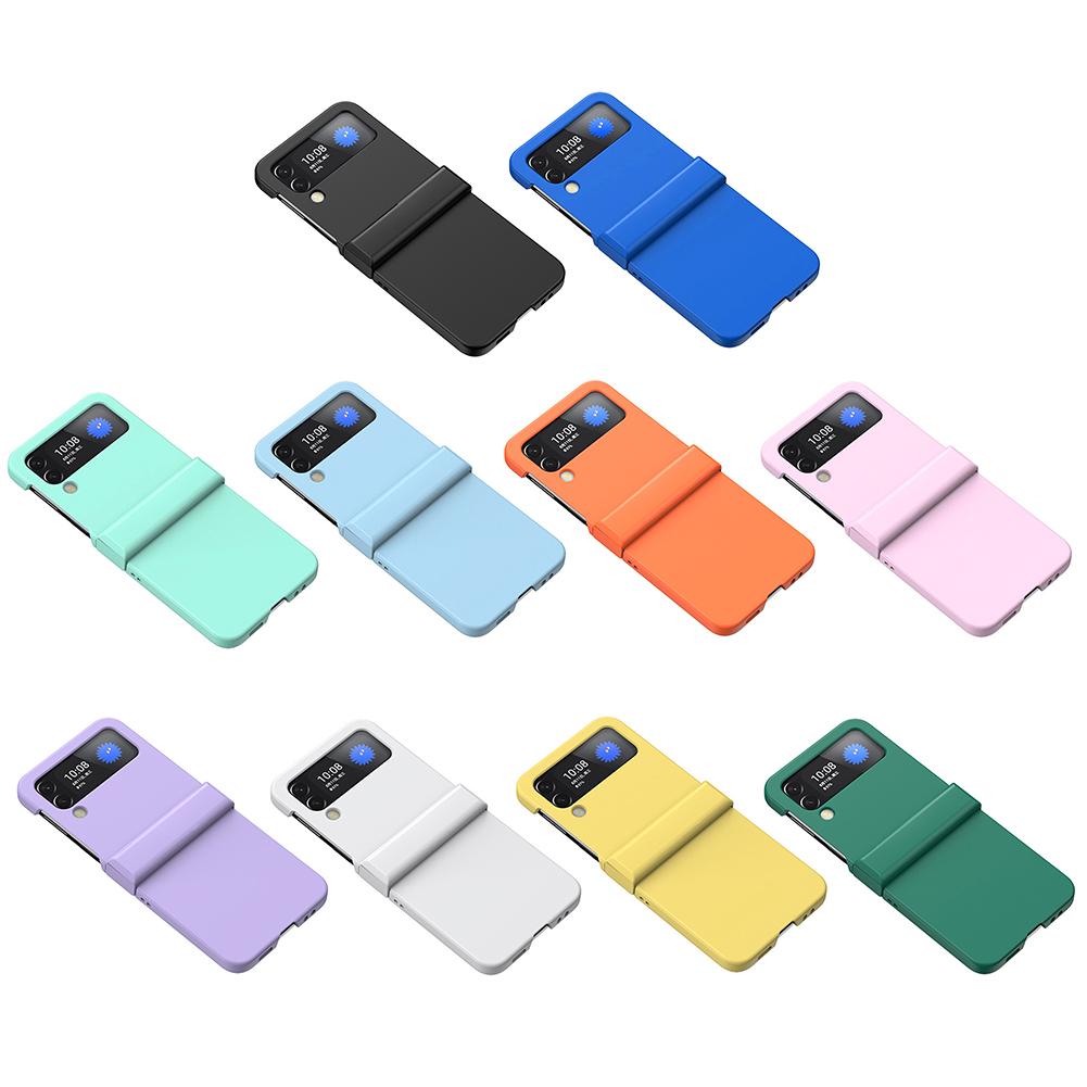 For Samsung Galaxy Z Flip3 /4 5g Phone Case Macaron Color Silicone Foldable Soft -Touch Back Protective Cover For Samsungz Flip3 4