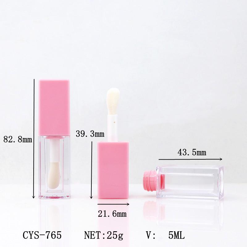 Large Square Cotton Head Lip Gloss Tube, 5ml Empty Lip Glaze Container, Cosmetic Packaging.