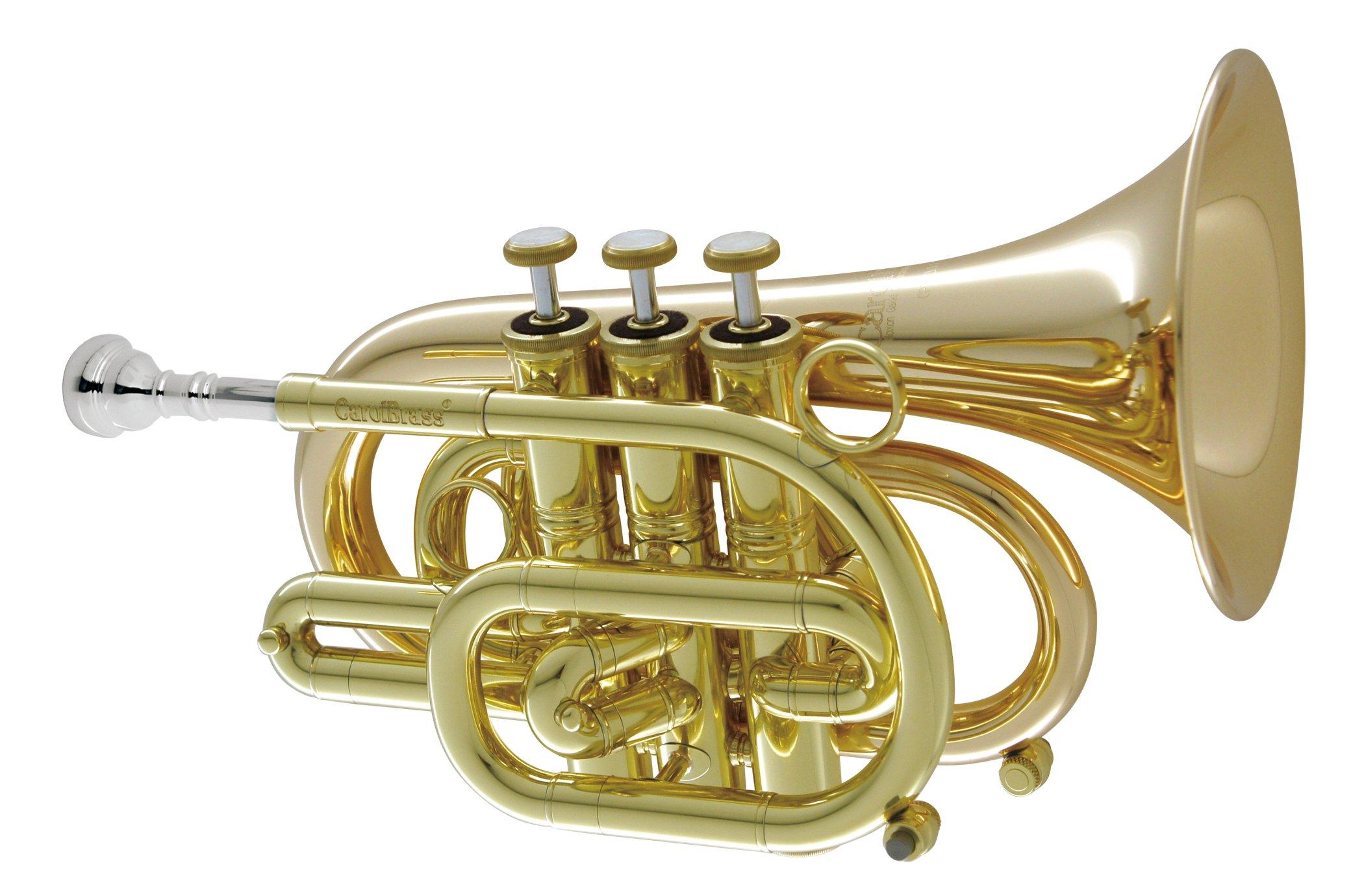 

Carol Brass Pocket Trumpet Gold Brass Bell Lacquered Soft Bag Included [N3000 GB]