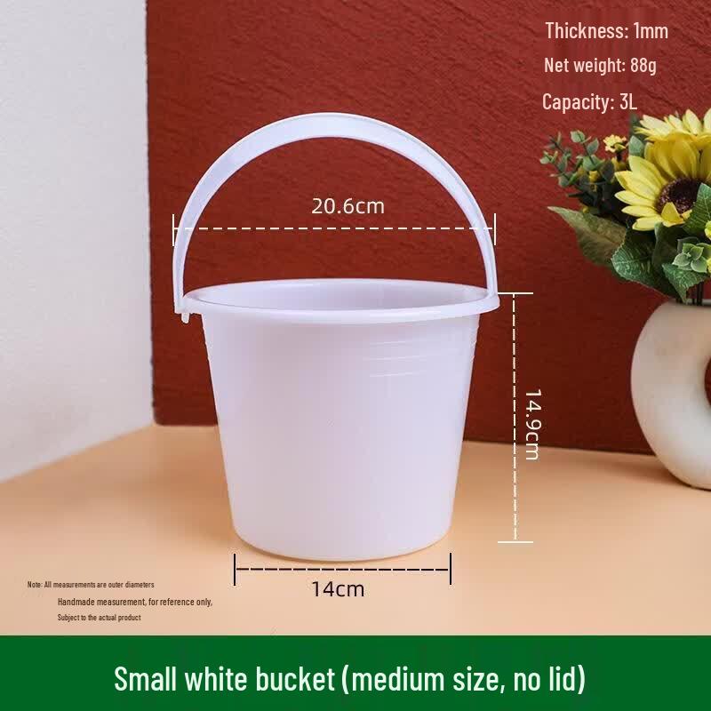 3L White Plastic Utility Bucket