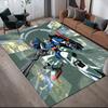 Mobile Suit Gundam Anime Poster Square Area Rug, Non-Slip Floor Mat for Bedroom, Perfect Gift for Gundam Fans.chl