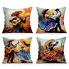 Mexican Dancer Folk Art Pillowcase Printed Polyester 45X45Cm Throw Pillowcover Decorative Sofa Cushion Pillowslip Home Decor