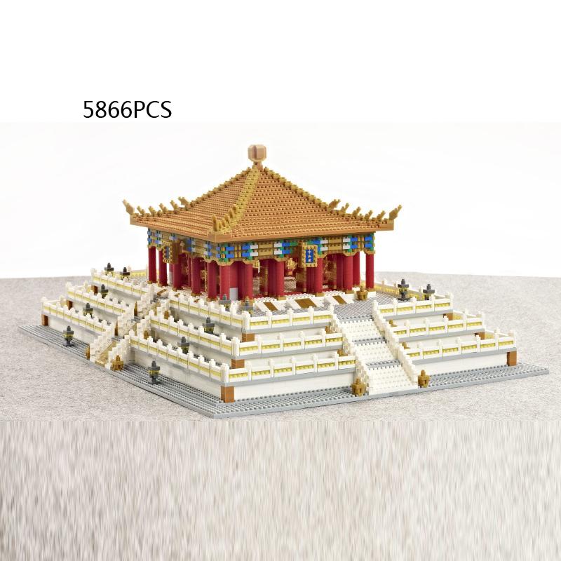World Famous Historical Architecture Hall Of Supremes Harmony Micro Diamond Block China Imperial Palace Blocks Nanobricks Toy Sets