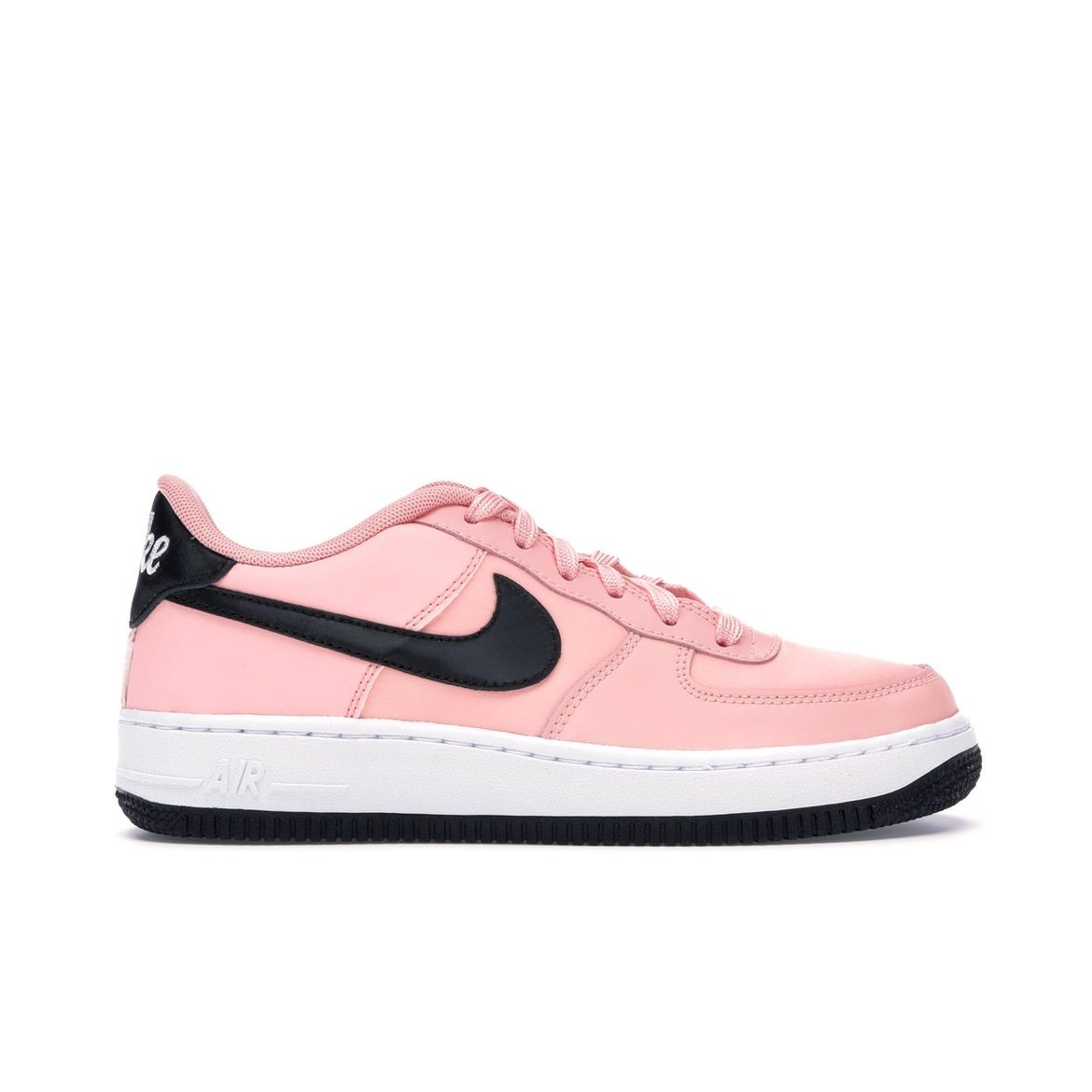 

Детские кроссовки Nike Air Force 1 Low GS Valentines Day Розовый отбеленный-коралловый Черно-белый BQ6980-600