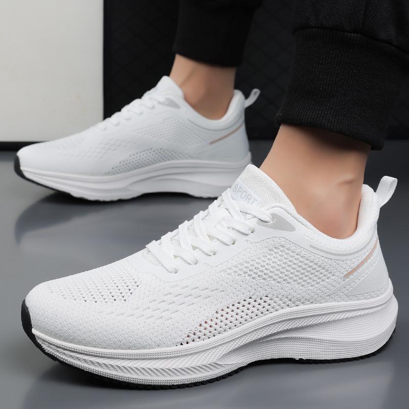 White Walking Men's Shoes Breathable Casual Lightweight Running Basketball Sneakers Male High Quality Sport Shoes Man Sneakers